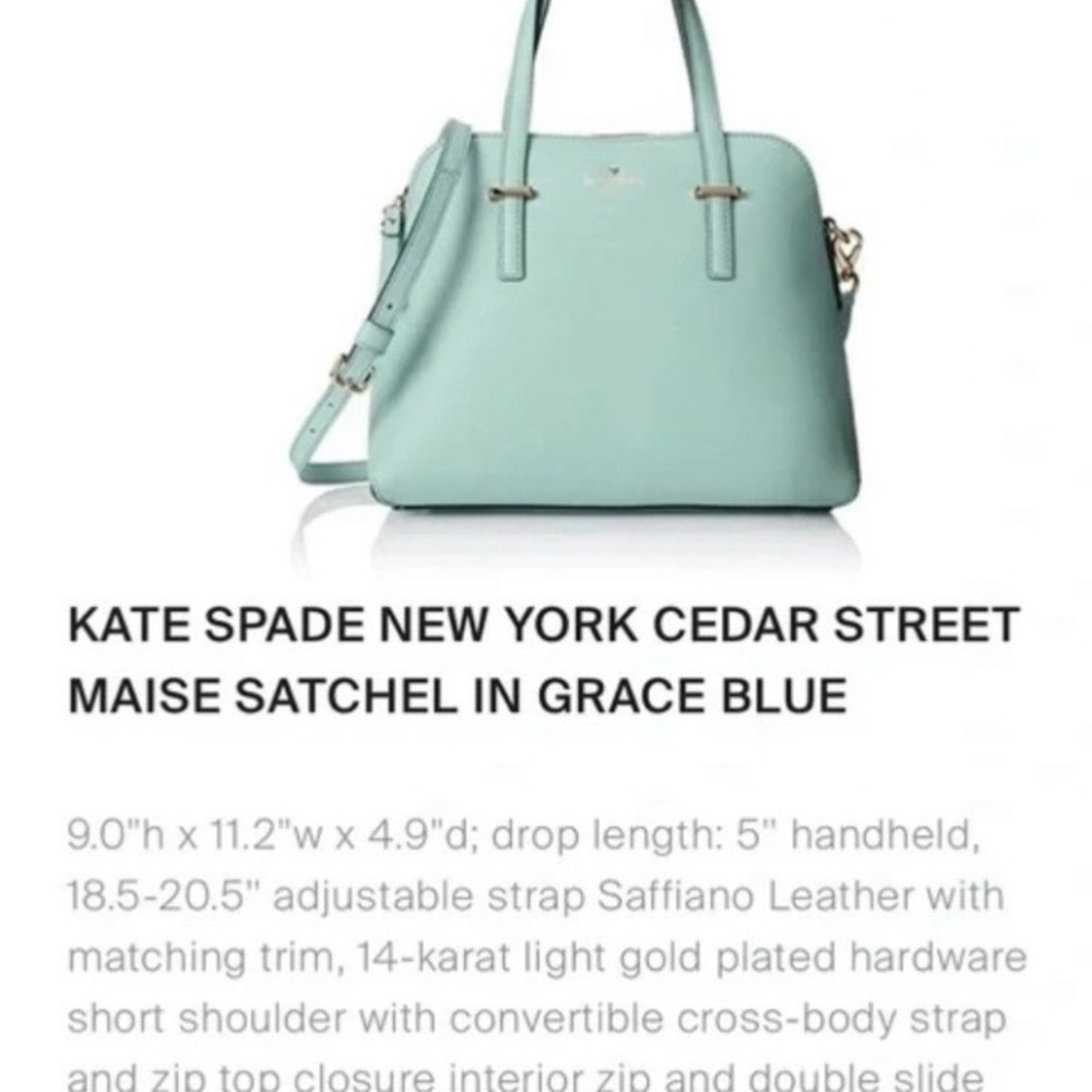 KATE SPADE NEW YORK CEDAR STREET MAISE SATCHEL IN GRACE BLUE - Picture 3 of 12